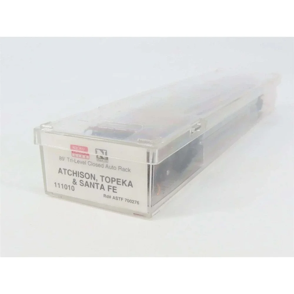 N Scale Micro-Trains 111010 ATSF Santa Fe 89' Tri-Level Closed Auto Rack #700276